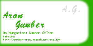 aron gumber business card